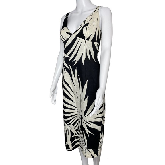 Milly Dresses & Skirts - Milly Black and White Cotton Dress Size 4 Liz Palm Print Vacation